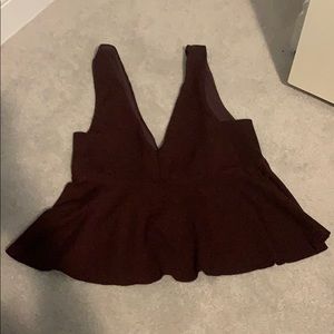 Burgundy top